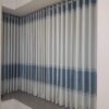 Rèm Vải 2 Lớp Màu Xám Xanh Pha Trắng Hiện Đại