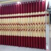 Rèm Vải Ore Màu Đỏ Đô & Vàng Kem - Hoạ Tiết Hoa Văn Hoàng Gia