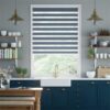 Rèm Cầu Vồng Xanh Navy Độc Đáo