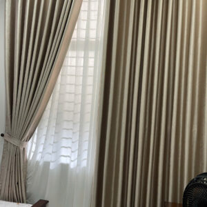 Rèm Vải 2 Lớp - Màu Be Sáng