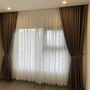 Rèm Vải 2 Lớp - Màu Xám Đậm Sang Trọng