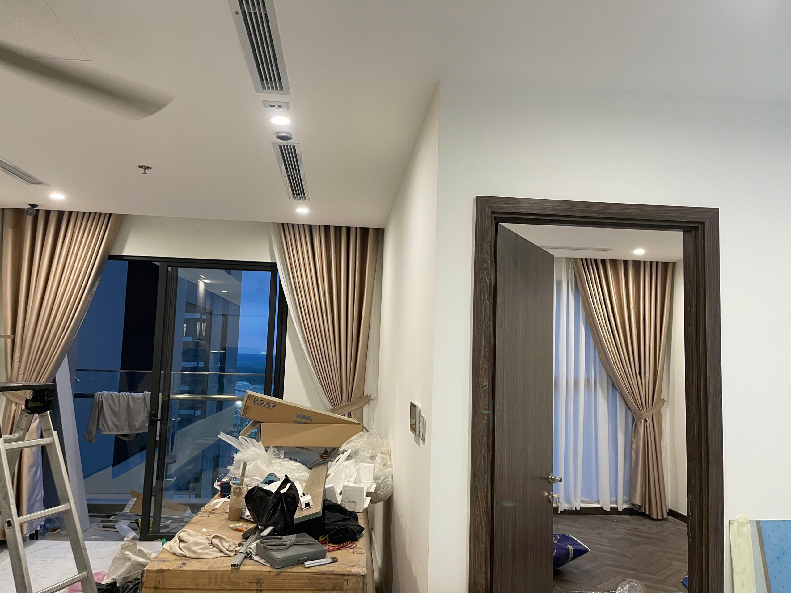 Rèm Vải 2 Lớp Cao Cấp Màu Kem - Ảnh 5