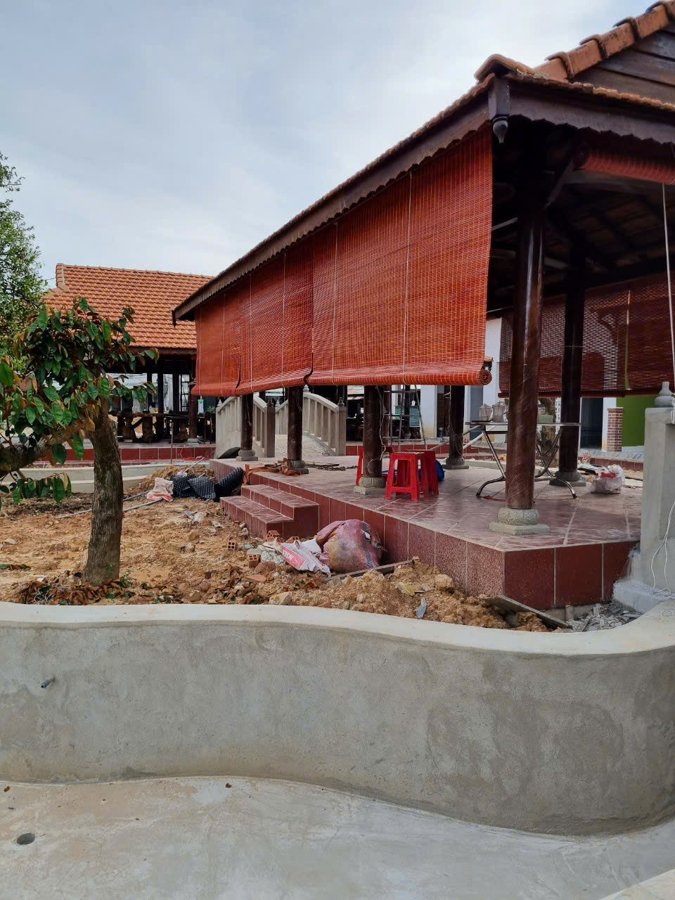 Rèm Tre, Mành Tre Nhà Sàn Ngoài Trời Màu Nâu Tự Nhiên - Ảnh 6