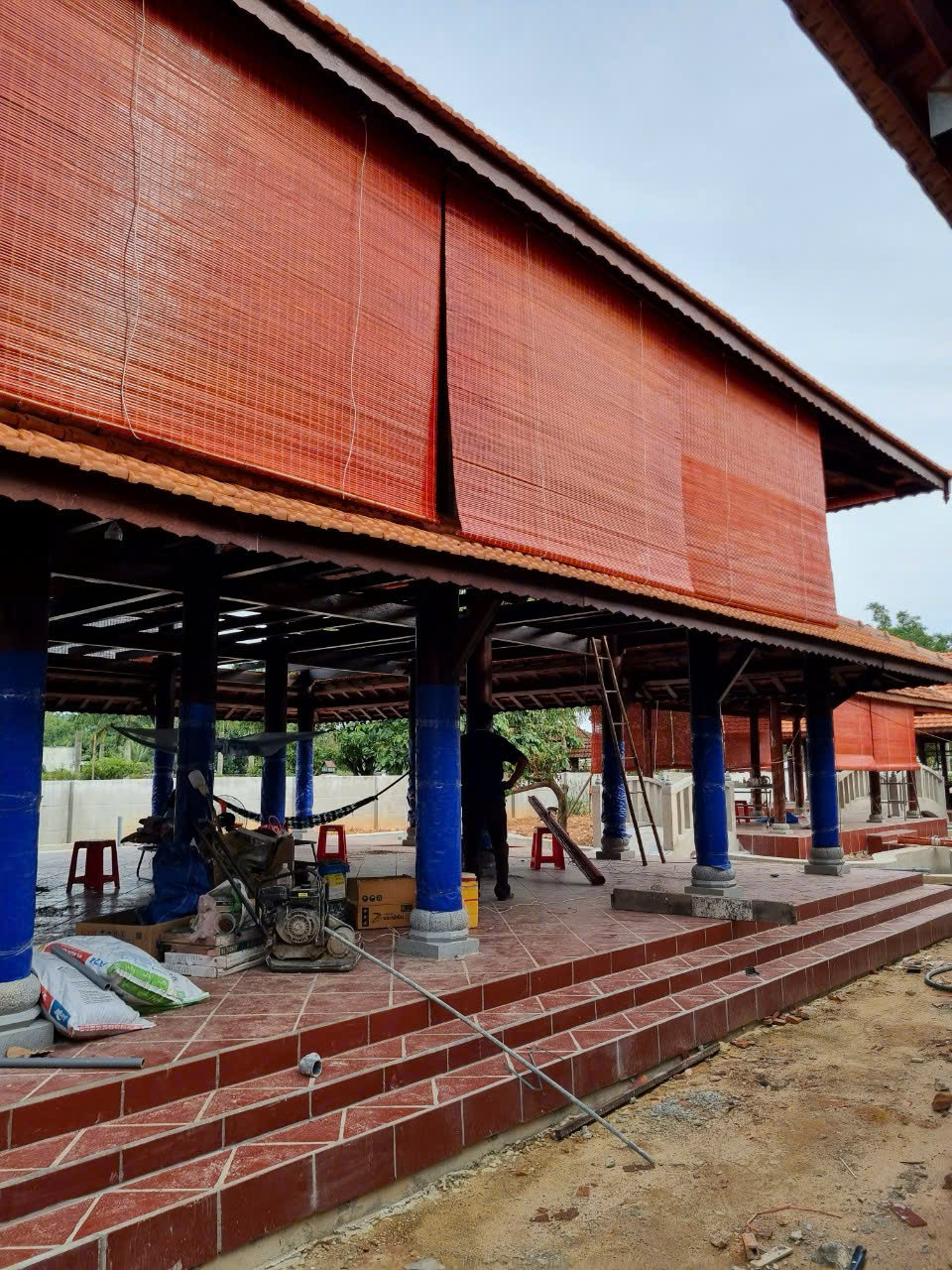 Rèm Tre, Mành Tre Nhà Sàn Ngoài Trời Màu Nâu Tự Nhiên - Ảnh 7